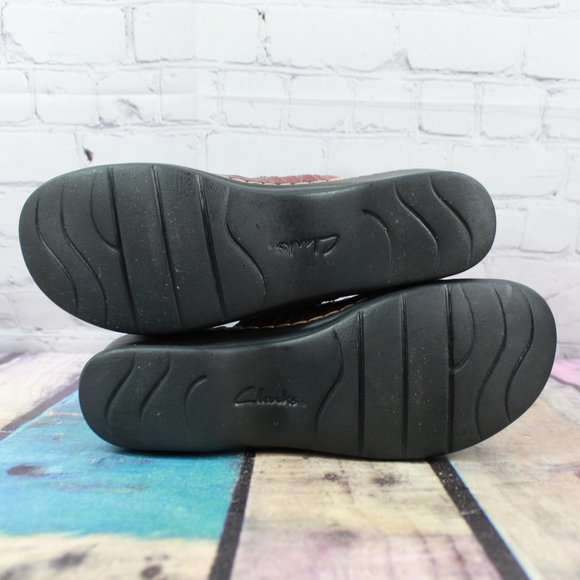 CLARKS Bendable's Leather Slip-On Clogs Size 8.5 M - Picture 9 of 9